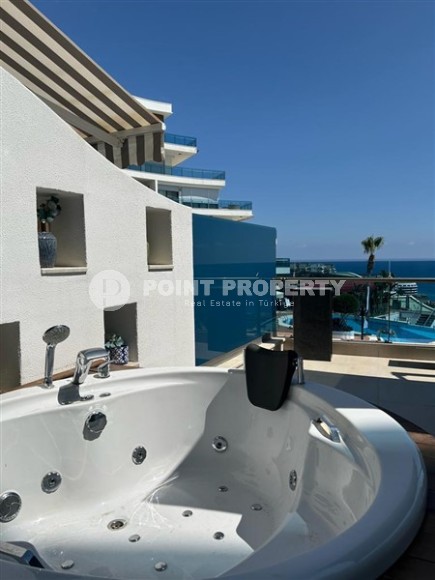 Стильные апартаменты с видом на Средиземное море, планировкой 2+1, в районе города Аланья - Конаклы-id-5455-фото-21