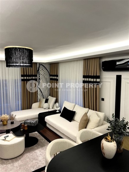 Стильная современная квартира 2+1, с новой мебелью и бытовой техникой, в самом центре Аланьи-id-5467-фото-3