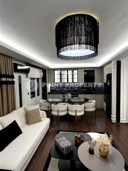 Стильная современная квартира 2+1, с новой мебелью и бытовой техникой, в самом центре Аланьи-id-5467-фото-9