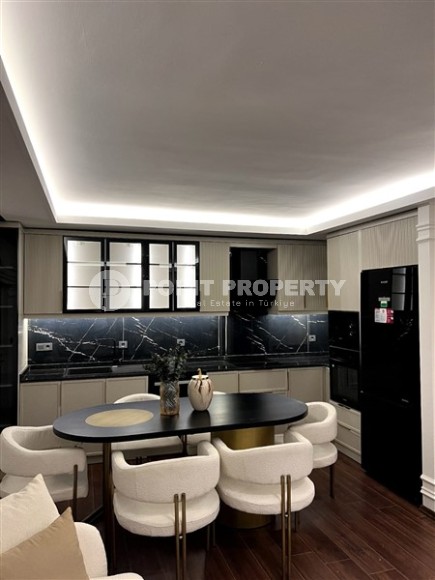 Стильная современная квартира 2+1, с новой мебелью и бытовой техникой, в самом центре Аланьи-id-5467-фото-11