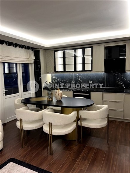 Стильная современная квартира 2+1, с новой мебелью и бытовой техникой, в самом центре Аланьи-id-5467-фото-12