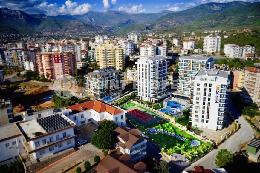 Небольшая квартира с дизайном в стиле минимализм, видом на Средиземное море, планировкой 1+1, в элитном жилом комплексе, в районе Тосмур-id-5471-фото-25