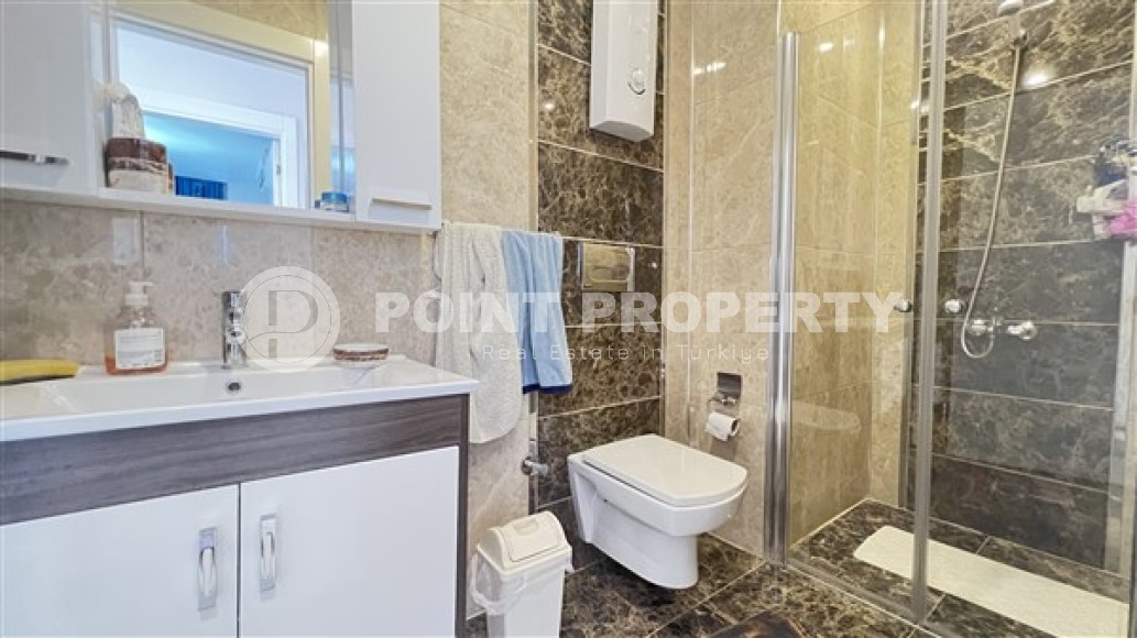 Apartment overlooking the Mediterranean Sea, 2+1 layout, on the first coastline in the elite area of Kestel-id-5495-photo-7