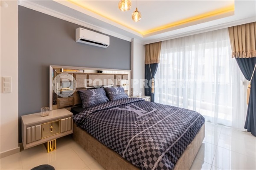 Апартаменты с новым ремонтом, стильным современным дизайном, мебелью и бытовой техникой, в центре спокойного, благоустроенного района Аланьи - Тосмур-id-5499-фото-5