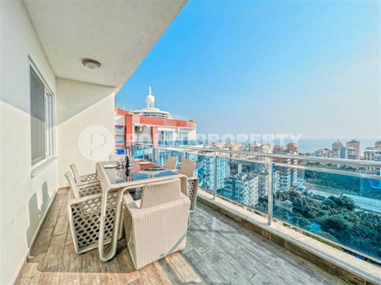 Стильные, просторные двухуровневые апартаменты с тремя спальными комнатами и видом на Средиземное море, в социально развитом районе Махмутлар-id-5510-фото-13