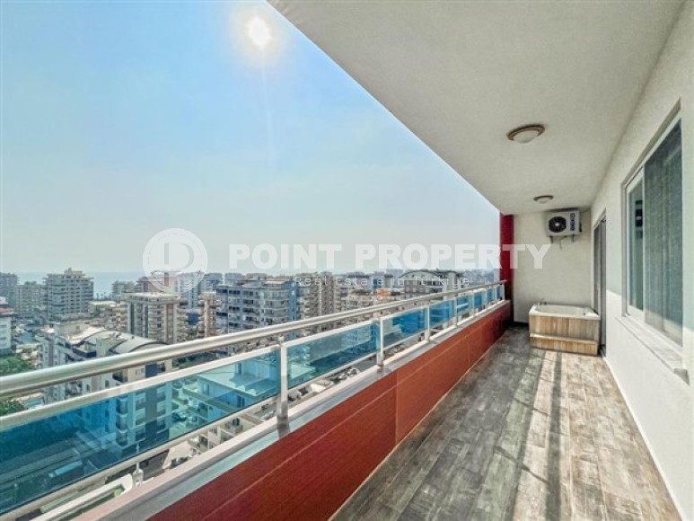 Стильные, просторные двухуровневые апартаменты с тремя спальными комнатами и видом на Средиземное море, в социально развитом районе Махмутлар-id-5510-фото-14