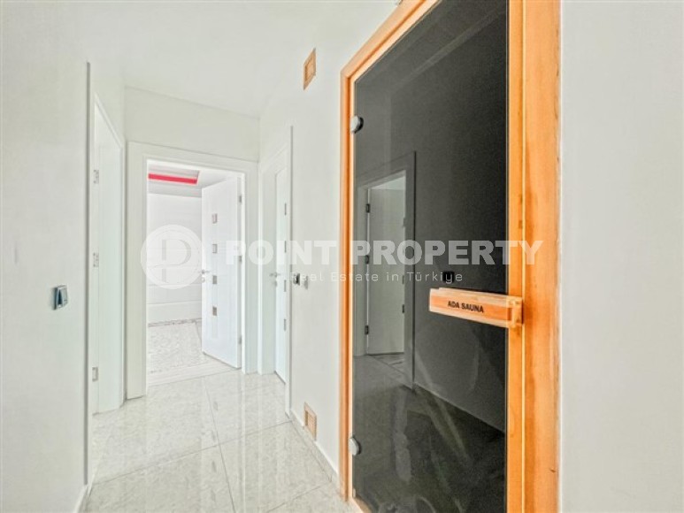 Стильные, просторные двухуровневые апартаменты с тремя спальными комнатами и видом на Средиземное море, в социально развитом районе Махмутлар-id-5510-фото-16