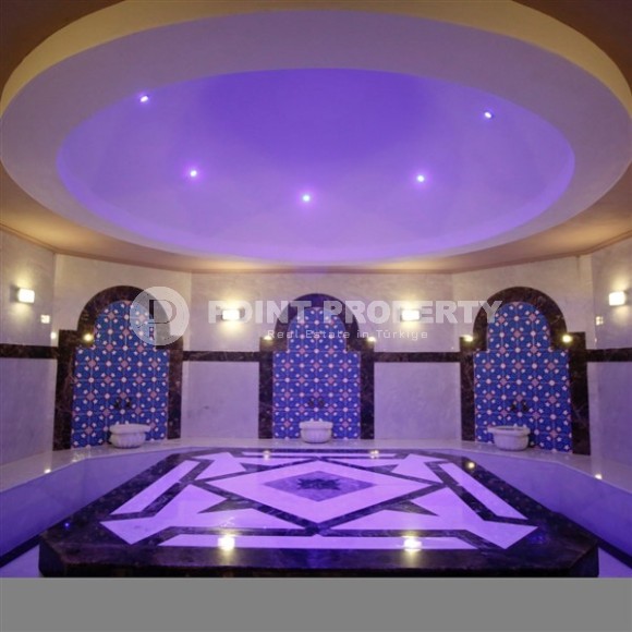 Стильные, просторные двухуровневые апартаменты с тремя спальными комнатами и видом на Средиземное море, в социально развитом районе Махмутлар-id-5510-фото-17