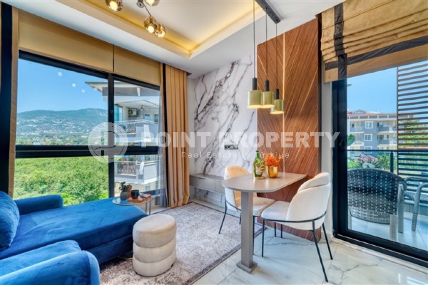 Небольшие стильные апартаменты с одной спальной комнатой в новом жилом комплексе 2023 года постройки, в районе города Аланья - верхняя Оба-id-5514-фото-5