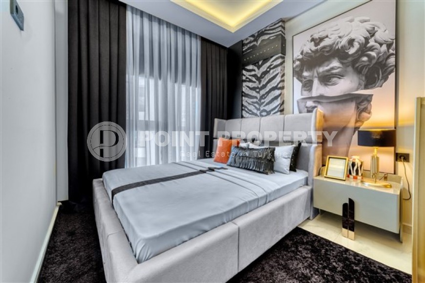 Небольшие стильные апартаменты с одной спальной комнатой в новом жилом комплексе 2023 года постройки, в районе города Аланья - верхняя Оба-id-5514-фото-6