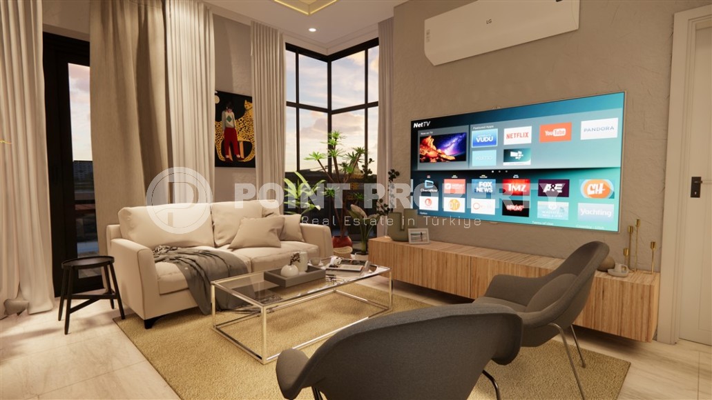 Апартаменты в резиденции на финальном этапе строительства в 80 метрах от моря, в самом центре Аланьи-id-5612-фото-3