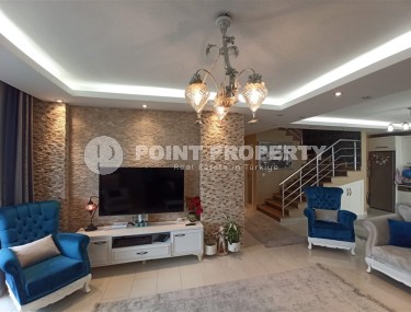 Панорамная двухуровневая квартира на первой линии от моря в престижном районе Аланьи - Кестель-id-5617-фото-4