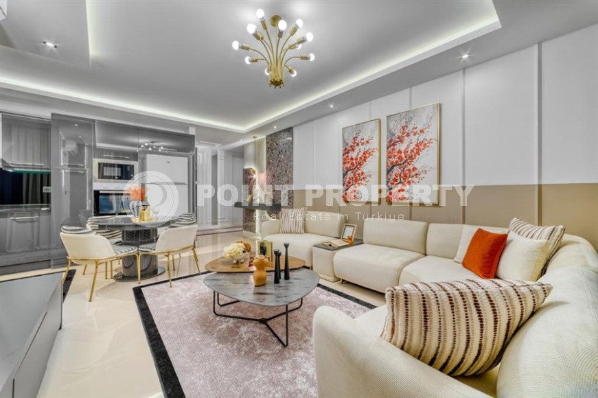 Апартаменты с роскошным дизайнерским ремонтом в центре популярного района Аланьи - Нижняя Оба-id-5644-фото-2