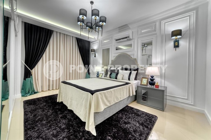 Апартаменты с роскошным дизайнерским ремонтом в центре популярного района Аланьи - Нижняя Оба-id-5644-фото-9