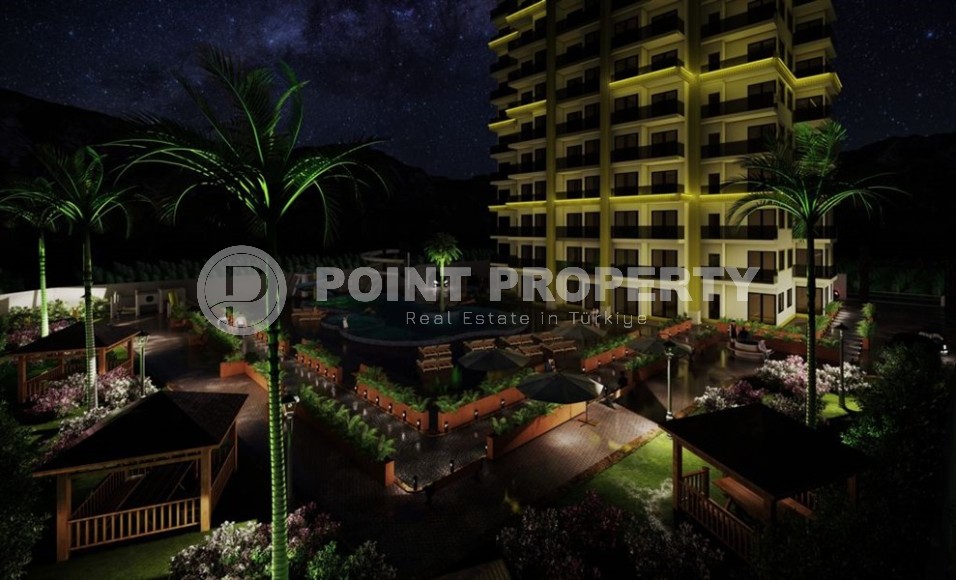 Небольшая квартира на 4-м этаже в жилом комплексе на финальном этапе строительства, в центре современного района Аланьи - Махмутлар-id-5684-фото-10