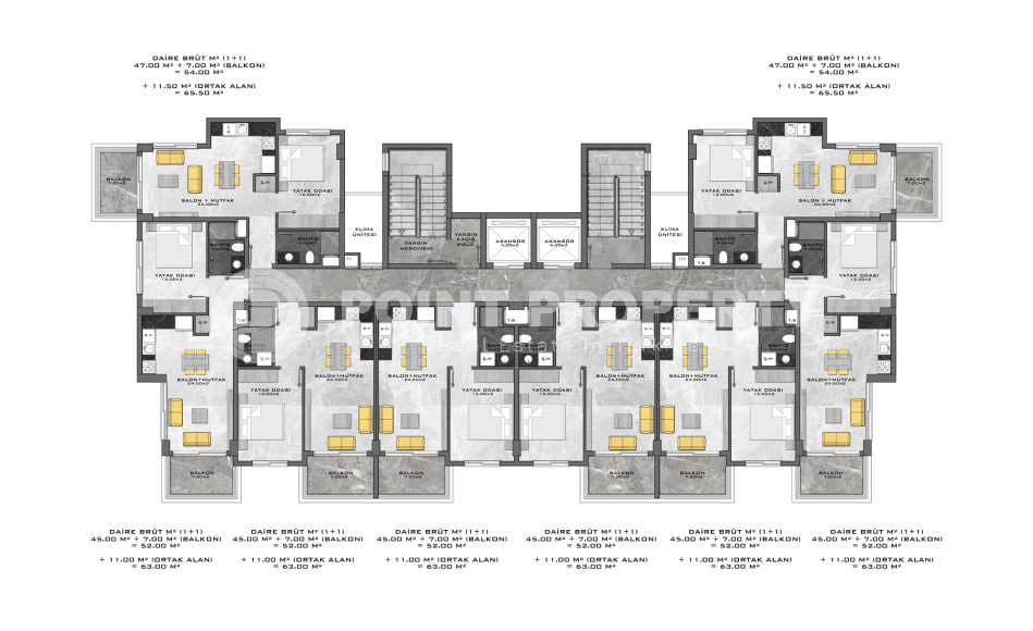 Stylish complex with panoramic views of the Mediterranean Sea in the Avsallar area. Apartments 63-142 m2-id-1001-photo-13