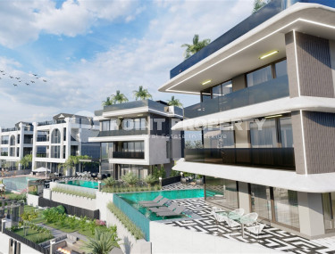 A unique project of four 5+1 villas under construction in Kargicak with a personal spa and infinity pool in each house. 310 - 500 m2-id-1060-photo-3