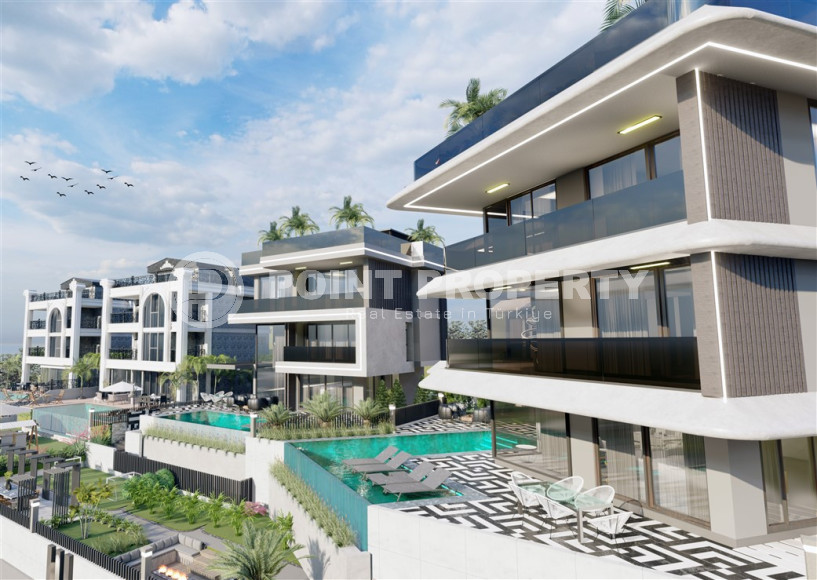 A unique project of four 5+1 villas under construction in Kargicak with a personal spa and infinity pool in each house. 310 - 500 m2-id-1060-photo-3