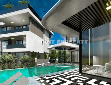 A unique project of four 5+1 villas under construction in Kargicak with a personal spa and infinity pool in each house. 310 - 500 m2-id-1060-photo-4