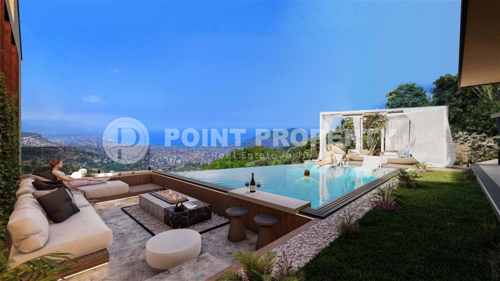 Elite mansions with panoramic sea views, in the prestigious area of Alanya - Tepe, with the possibility of obtaining Turkish citizenship-id-5735-photo-10