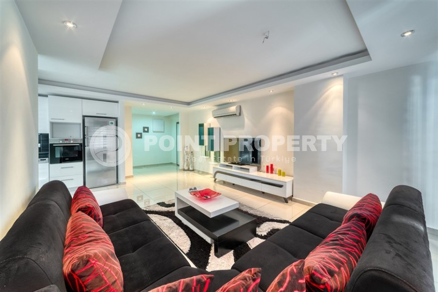 Стильная панорамная квартира 2+1, общей площадью 120 м2, в центре комфортабельного района Аланьи - Джикджилли-id-5737-фото-3