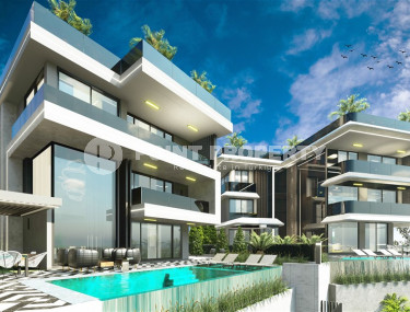 A unique project of four 5+1 villas under construction in Kargicak with a personal spa and infinity pool in each house. 310 - 500 m2-id-1060-photo-5