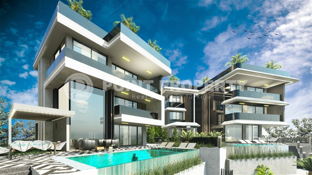 A unique project of four 5+1 villas under construction in Kargicak with a personal spa and infinity pool in each house. 310 - 500 m2-id-1060-photo-5