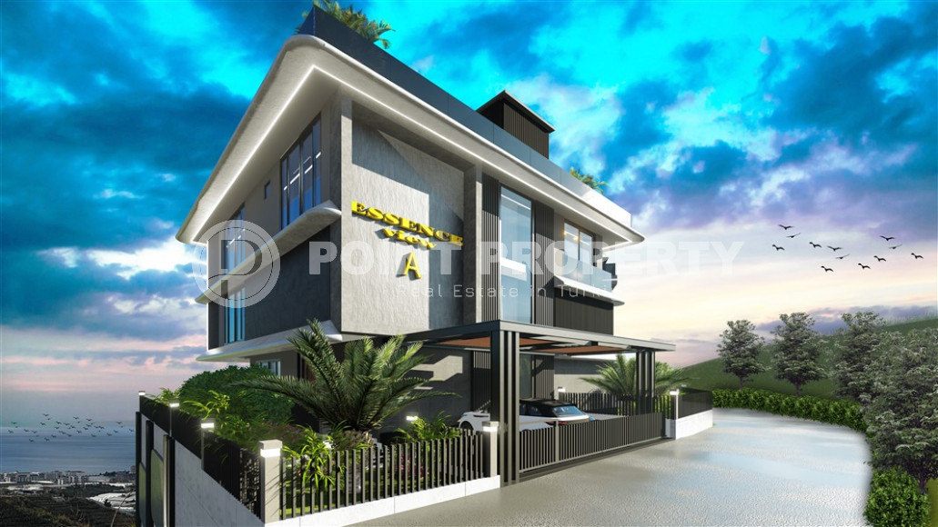 A unique project of four 5+1 villas under construction in Kargicak with a personal spa and infinity pool in each house. 310 - 500 m2-id-1060-photo-6