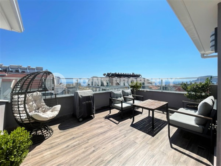 Пентхаус 5+1 с видом на Аланийскую крепость и море, с полным пакетом мебели и бытовой техники, Тосмур, 200м2-id-1451-фото-32