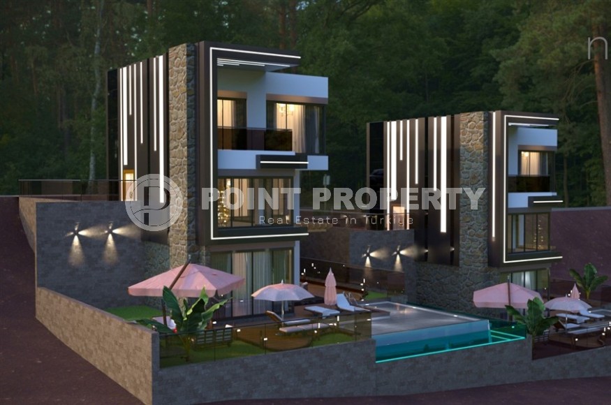 Detached villas under construction, in the prestigious, picturesque area of Alanya - Kargicak-id-5763-photo-1