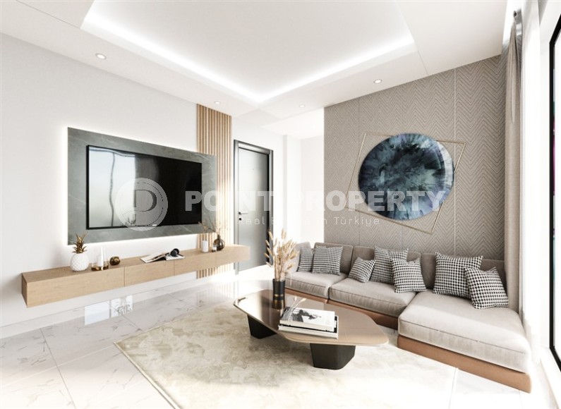 Apartments in a five-story residential complex under construction, with the possibility of obtaining a residence permit in Turkey-id-5773-photo-2