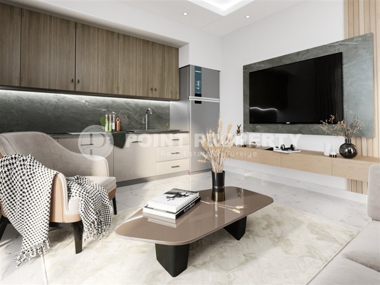 Apartments in a five-story residential complex under construction, with the possibility of obtaining a residence permit in Turkey-id-5773-photo-3