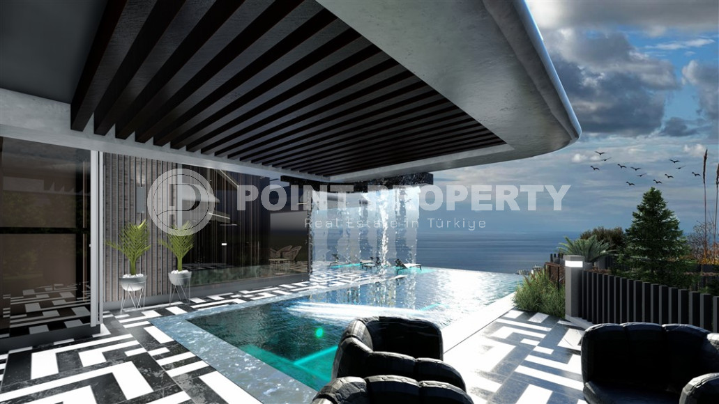 A unique project of four 5+1 villas under construction in Kargicak with a personal spa and infinity pool in each house. 310 - 500 m2-id-1060-photo-12