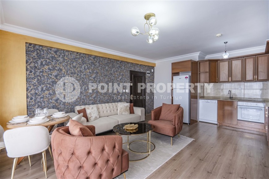 Стильная квартира с дизайнерским ремонтом, в 250 метрах от моря, в самом центре Аланьи-id-5788-фото-3