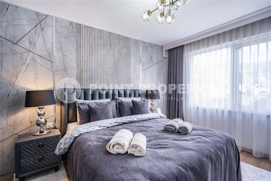 Стильная квартира с дизайнерским ремонтом, в 250 метрах от моря, в самом центре Аланьи-id-5788-фото-12