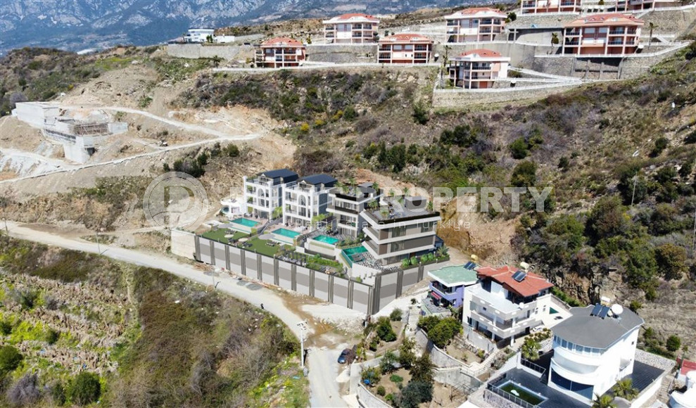 A unique project of four 5+1 villas under construction in Kargicak with a personal spa and infinity pool in each house. 310 - 500 m2-id-1060-photo-17