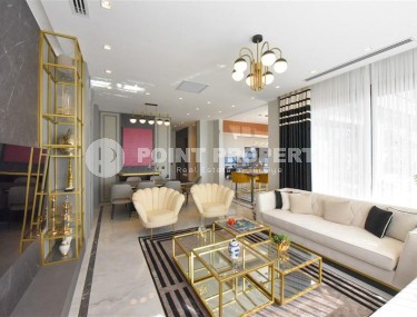 Новая двухэтажная вилла с роскошным панорамным видом на море, в элитном районе Аланьи - Тепе-id-5830-фото-2