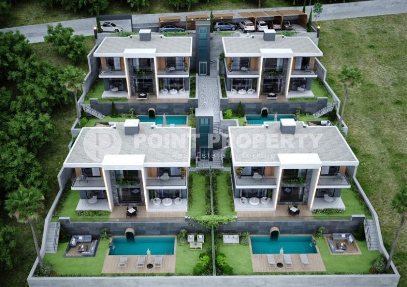 New villas with a private pool and garden in the elite area of Alanya - Tepe-id-5867-photo-1