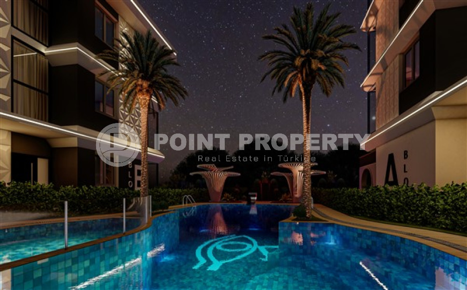 Двухкомнатная квартира, 47м², в строящемся комплексе с оптимальной инфраструктурой, в Махмутларе, Аланья-id-1462-фото-9