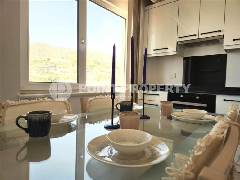 Panoramic apartment with sea and mountain views in a quiet, comfortable area of Alanya - Cikcilli-id-5908-photo-4