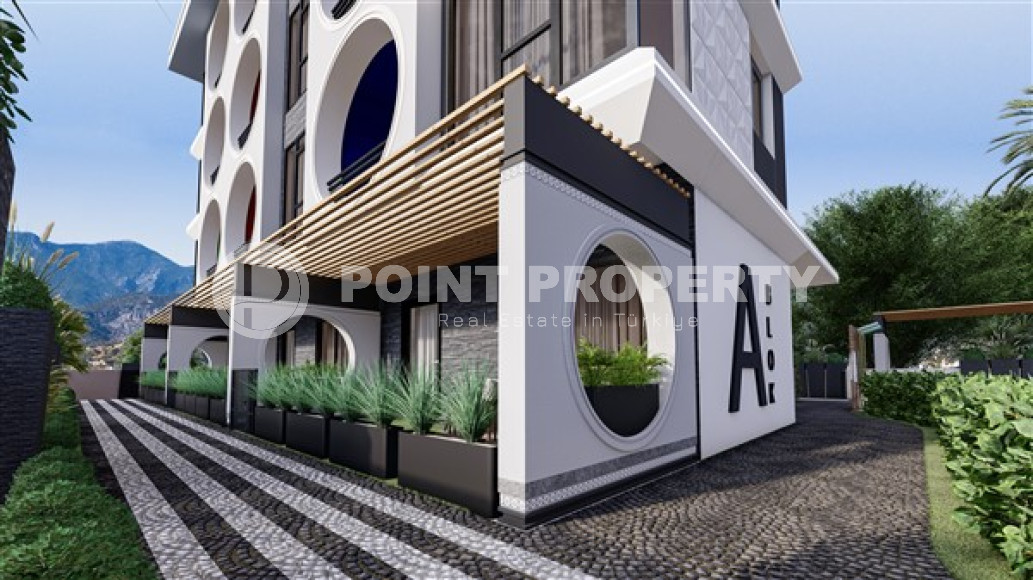 Двухкомнатная квартира, 47м², в строящемся комплексе с оптимальной инфраструктурой, в Махмутларе, Аланья-id-1462-фото-14