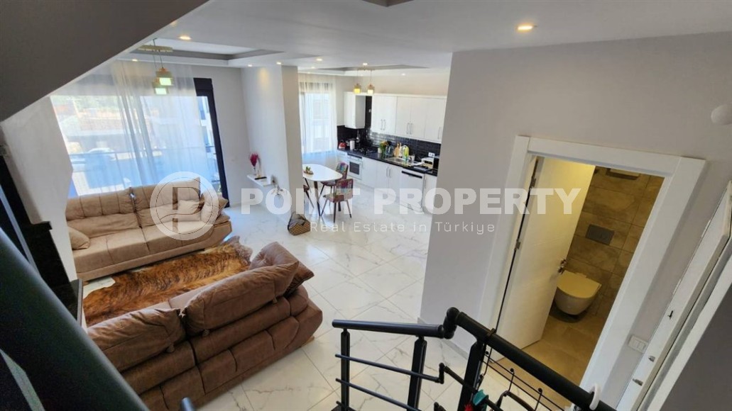 Новая меблированная квартира 2+1, расположенная на 4-м этаже с мансардой, в благоустроенном, уютном районе Аланьи - Оба-id-5914-фото-2