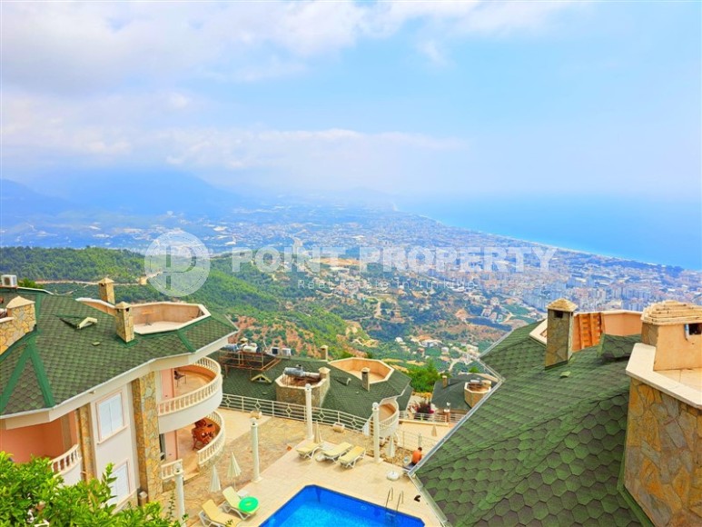 Панорамная квартира с роскошными видами на море, Торосские горы и крепость Аланьи, в элитном районе - Бекташ-id-5920-фото-12