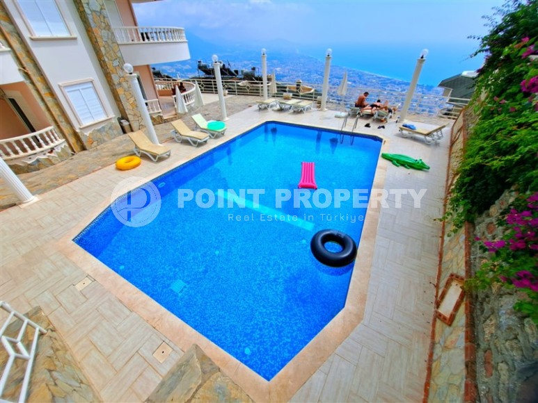 Панорамная квартира с роскошными видами на море, Торосские горы и крепость Аланьи, в элитном районе - Бекташ-id-5920-фото-17