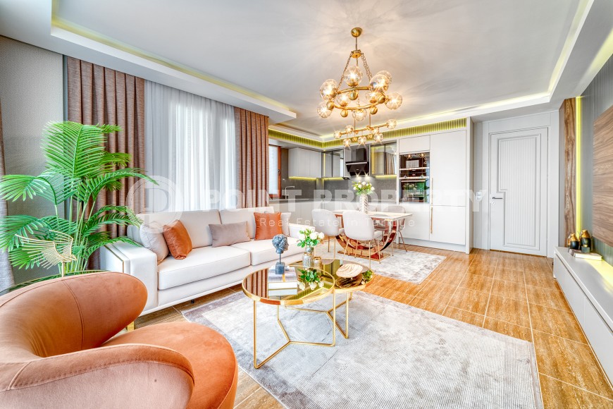 Роскошные трехкомнатные апартаменты в резиденции с инфраструктурой отельного типа в районе Оба, 850 метров к морю-id-5946-фото-2