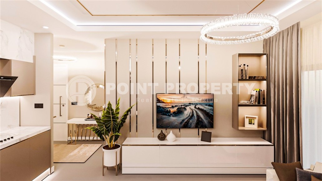 Compact apartment 1+1, with a total area of 55 m2, in a residential complex under construction in the Mahmutlar area-id-5950-photo-3